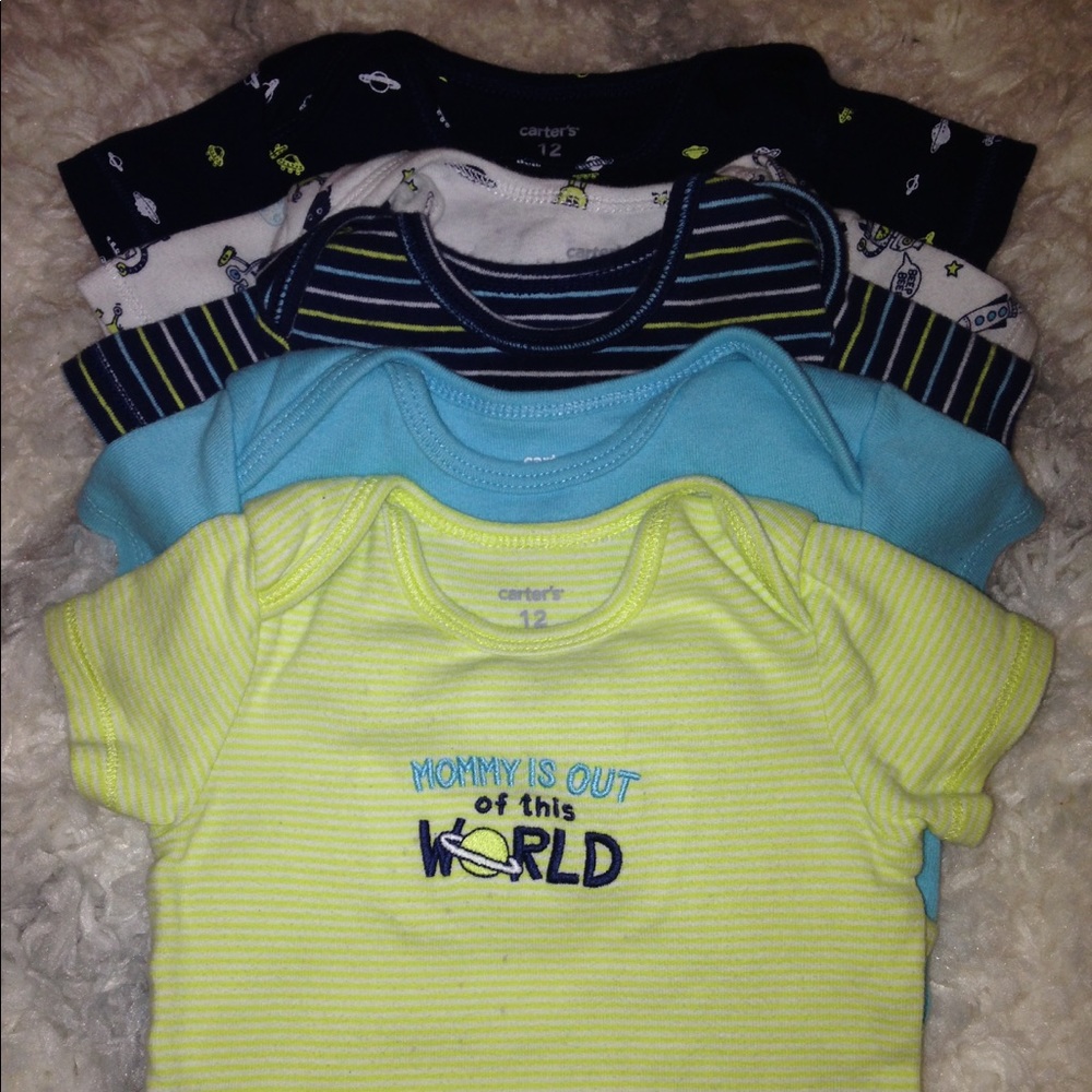 Five Carter's Onesies-Size 12m